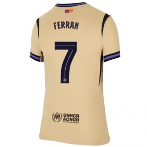 Koszulka piłkarska Barcelona Ferran Torres #7 Koszulka Wyjazdowej damskie 2025-26 Krótki Rękaw