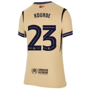 Koszulka piłkarska Barcelona Jules Kounde #23 Koszulka Wyjazdowej damskie 2025-26 Krótki Rękaw