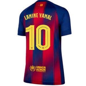 Koszulka piłkarska Barcelona Lamine Yamal #10 Koszulka Podstawowej damskie 2025-26 Krótki Rękaw