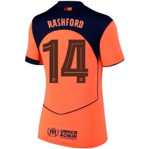 Koszulka piłkarska Barcelona Marcus Rashford #14 Koszulka Trzeciej damskie 2025-26 Krótki Rękaw