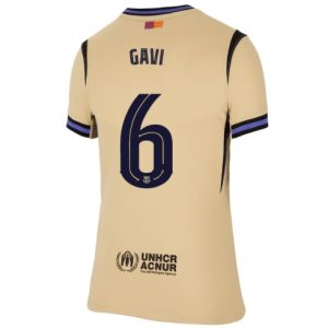 Koszulka piłkarska Barcelona Paez Gavi #6 Koszulka Wyjazdowej damskie 2025-26 Krótki Rękaw