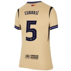 Koszulka piłkarska Barcelona Pau Cubarsi #5 Koszulka Wyjazdowej damskie 2025-26 Krótki Rękaw