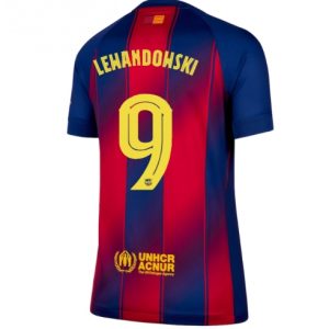 Koszulka piłkarska Barcelona Robert Lewandowski #9 Koszulka Podstawowej damskie 2025-26 Krótki Rękaw