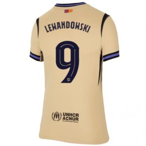Koszulka piłkarska Barcelona Robert Lewandowski #9 Koszulka Wyjazdowej damskie 2025-26 Krótki Rękaw