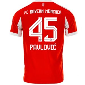 Koszulka piłkarska Bayern Munich Aleksandar Pavlovic #45 Koszulka Podstawowej 2025-26 Krótki Rękaw