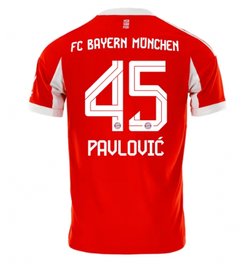 Koszulka piłkarska Bayern Munich Aleksandar Pavlovic #45 Koszulka Podstawowej 2025-26 Krótki Rękaw Koszulka piłkarska Bayern Munich Aleksandar Pavlovic #45 Koszulka Podstawowej 2025-26 Krótki Rękaw