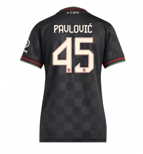 Koszulka piłkarska Bayern Munich Aleksandar Pavlovic #45 Koszulka Trzeciej damskie 2025-26 Krótki Rękaw Koszulka piłkarska Bayern Munich Aleksandar Pavlovic #45 Koszulka Trzeciej damskie 2025-26 Krótki Rękaw