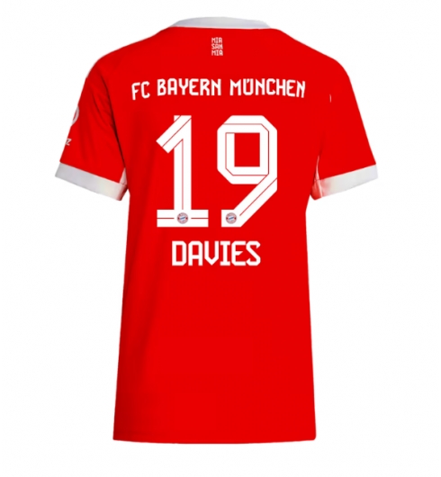 Koszulka piłkarska Bayern Munich Alphonso Davies #19 Koszulka Podstawowej damskie 2025-26 Krótki Rękaw Koszulka piłkarska Bayern Munich Alphonso Davies #19 Koszulka Podstawowej damskie 2025-26 Krótki Rękaw