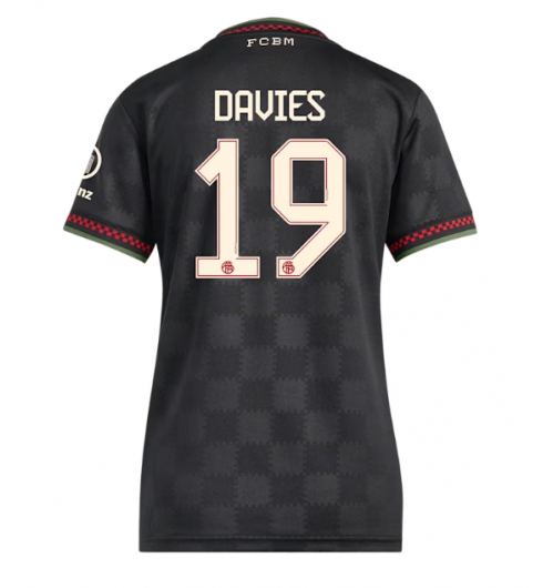 Koszulka piłkarska Bayern Munich Alphonso Davies #19 Koszulka Trzeciej damskie 2025-26 Krótki Rękaw Koszulka piłkarska Bayern Munich Alphonso Davies #19 Koszulka Trzeciej damskie 2025-26 Krótki Rękaw