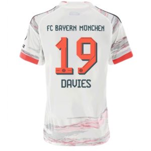 Koszulka piłkarska Bayern Munich Alphonso Davies #19 Koszulka Wyjazdowej damskie 2025-26 Krótki Rękaw