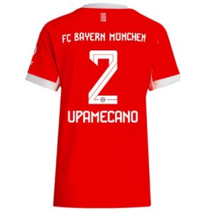 Koszulka piłkarska Bayern Munich Dayot Upamecano #2 Koszulka Podstawowej damskie 2025-26 Krótki Rękaw Koszulka piłkarska Bayern Munich Dayot Upamecano #2 Koszulka Podstawowej damskie 2025-26 Krótki Rękaw