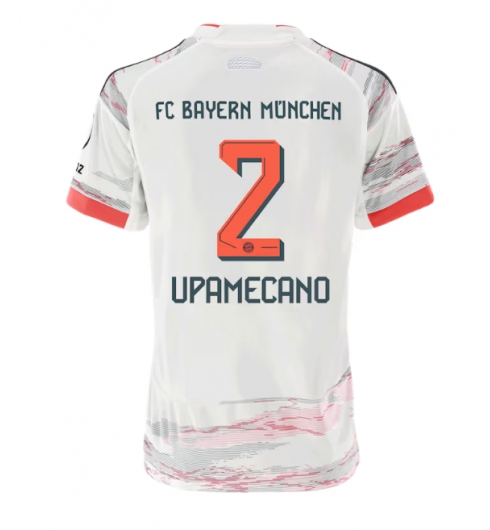 Koszulka piłkarska Bayern Munich Dayot Upamecano #2 Koszulka Wyjazdowej damskie 2025-26 Krótki Rękaw Koszulka piłkarska Bayern Munich Dayot Upamecano #2 Koszulka Wyjazdowej damskie 2025-26 Krótki Rękaw