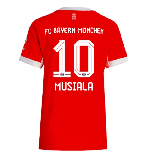 Koszulka piłkarska Bayern Munich Jamal Musiala #10 Koszulka Podstawowej damskie 2025-26 Krótki Rękaw Koszulka piłkarska Bayern Munich Jamal Musiala #10 Koszulka Podstawowej damskie 2025-26 Krótki Rękaw