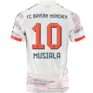 Koszulka piłkarska Bayern Munich Jamal Musiala #10 Koszulka Wyjazdowej 2025-26 Krótki Rękaw