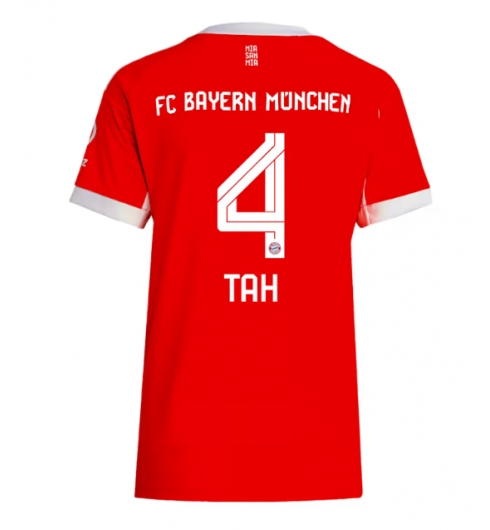 Koszulka piłkarska Bayern Munich Jonathan Tah #4 Koszulka Podstawowej damskie 2025-26 Krótki Rękaw Koszulka piłkarska Bayern Munich Jonathan Tah #4 Koszulka Podstawowej damskie 2025-26 Krótki Rękaw