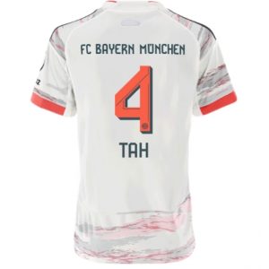 Koszulka piłkarska Bayern Munich Jonathan Tah #4 Koszulka Wyjazdowej damskie 2025-26 Krótki Rękaw Koszulka piłkarska Bayern Munich Jonathan Tah #4 Koszulka Wyjazdowej damskie 2025-26 Krótki Rękaw