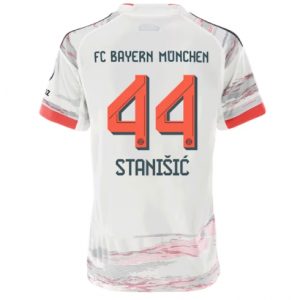 Koszulka piłkarska Bayern Munich Josip Stanisic #44 Koszulka Wyjazdowej damskie 2025-26 Krótki Rękaw Koszulka piłkarska Bayern Munich Josip Stanisic #44 Koszulka Wyjazdowej damskie 2025-26 Krótki Rękaw