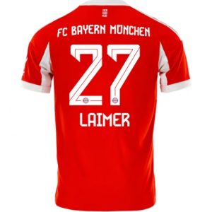 Koszulka piłkarska Bayern Munich Konrad Laimer #27 Koszulka Podstawowej 2025-26 Krótki Rękaw Koszulka piłkarska Bayern Munich Konrad Laimer #27 Koszulka Podstawowej 2025-26 Krótki Rękaw