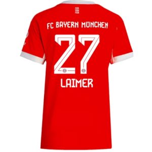 Koszulka piłkarska Bayern Munich Konrad Laimer #27 Koszulka Podstawowej damskie 2025-26 Krótki Rękaw Koszulka piłkarska Bayern Munich Konrad Laimer #27 Koszulka Podstawowej damskie 2025-26 Krótki Rękaw