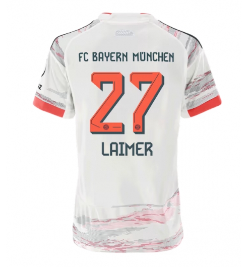 Koszulka piłkarska Bayern Munich Konrad Laimer #27 Koszulka Wyjazdowej damskie 2025-26 Krótki Rękaw Koszulka piłkarska Bayern Munich Konrad Laimer #27 Koszulka Wyjazdowej damskie 2025-26 Krótki Rękaw