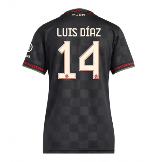 Koszulka piłkarska Bayern Munich Luis Diaz #14 Koszulka Trzeciej damskie 2025-26 Krótki Rękaw Koszulka piłkarska Bayern Munich Luis Diaz #14 Koszulka Trzeciej damskie 2025-26 Krótki Rękaw