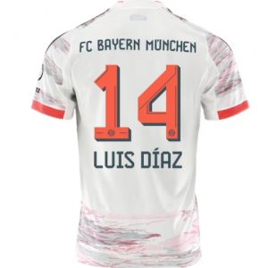 Koszulka piłkarska Bayern Munich Luis Diaz #14 Koszulka Wyjazdowej 2025-26 Krótki Rękaw