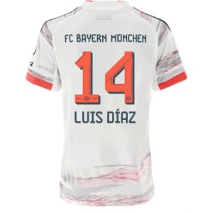 Koszulka piłkarska Bayern Munich Luis Diaz #14 Koszulka Wyjazdowej damskie 2025-26 Krótki Rękaw