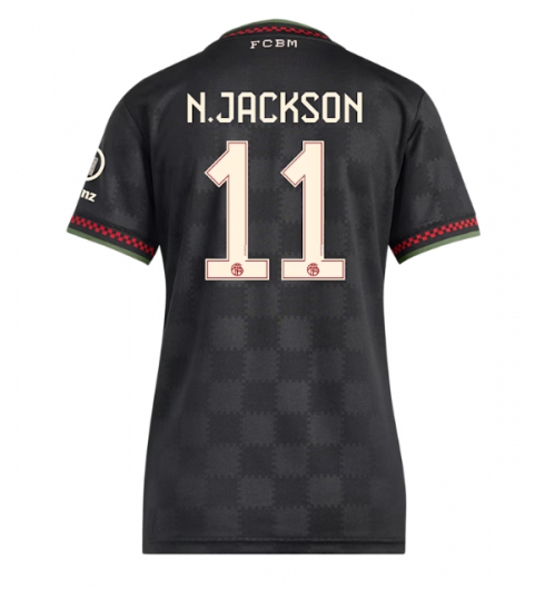 Koszulka piłkarska Bayern Munich Nicolas Jackson #11 Koszulka Trzeciej damskie 2025-26 Krótki Rękaw Koszulka piłkarska Bayern Munich Nicolas Jackson #11 Koszulka Trzeciej damskie 2025-26 Krótki Rękaw