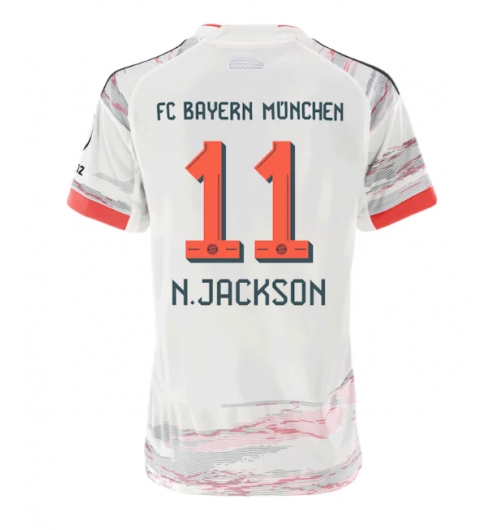 Koszulka piłkarska Bayern Munich Nicolas Jackson #11 Koszulka Wyjazdowej damskie 2025-26 Krótki Rękaw Koszulka piłkarska Bayern Munich Nicolas Jackson #11 Koszulka Wyjazdowej damskie 2025-26 Krótki Rękaw