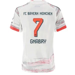 Koszulka piłkarska Bayern Munich Serge Gnabry #7 Koszulka Wyjazdowej damskie 2025-26 Krótki Rękaw