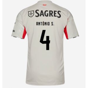 Koszulka piłkarska Benfica Antonio Silva #4 Koszulka Wyjazdowej 2025-26 Krótki Rękaw Koszulka piłkarska Benfica Antonio Silva #4 Koszulka Wyjazdowej 2025-26 Krótki Rękaw