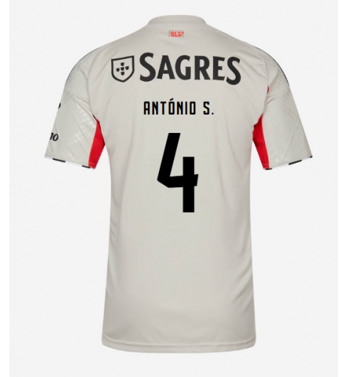 Koszulka piłkarska Benfica Antonio Silva #4 Koszulka Wyjazdowej 2025-26 Krótki Rękaw Koszulka piłkarska Benfica Antonio Silva #4 Koszulka Wyjazdowej 2025-26 Krótki Rękaw