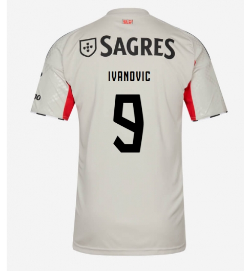 Koszulka piłkarska Benfica Franjo Ivanovic #9 Koszulka Wyjazdowej 2025-26 Krótki Rękaw Koszulka piłkarska Benfica Franjo Ivanovic #9 Koszulka Wyjazdowej 2025-26 Krótki Rękaw