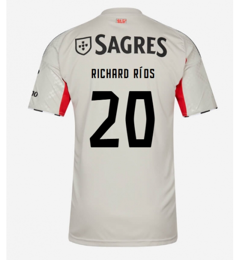 Koszulka piłkarska Benfica Richard Rios #20 Koszulka Wyjazdowej 2025-26 Krótki Rękaw Koszulka piłkarska Benfica Richard Rios #20 Koszulka Wyjazdowej 2025-26 Krótki Rękaw