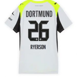 Koszulka piłkarska Borussia Dortmund Julian Ryerson #26 Koszulka Wyjazdowej damskie 2025-26 Krótki Rękaw