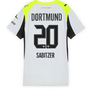 Koszulka piłkarska Borussia Dortmund Marcel Sabitzer #20 Koszulka Wyjazdowej damskie 2025-26 Krótki Rękaw