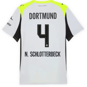 Koszulka piłkarska Borussia Dortmund Nico Schlotterbeck #4 Koszulka Wyjazdowej 2025-26 Krótki Rękaw