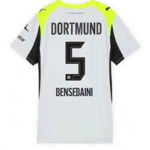 Koszulka piłkarska Borussia Dortmund Ramy Bensebaini #5 Koszulka Wyjazdowej damskie 2025-26 Krótki Rękaw