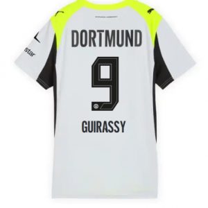 Koszulka piłkarska Borussia Dortmund Serhou Guirassy #9 Koszulka Wyjazdowej damskie 2025-26 Krótki Rękaw