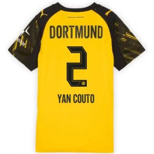 Koszulka piłkarska Borussia Dortmund Yan Couto #2 Koszulka Podstawowej damskie 2025-26 Krótki Rękaw