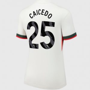 Koszulka piłkarska Chelsea Moises Caicedo #25 Koszulka Wyjazdowej damskie 2025-26 Krótki Rękaw