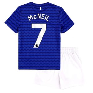 Koszulka piłkarska Everton Dwight McNeil #7 Koszulka Podstawowej dziecięce 2025-26 +Krótkie Spodenk