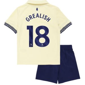 Koszulka piłkarska Everton Jack Grealish #18 Koszulka Wyjazdowej dziecięce 2025-26 +Krótkie Spodenk