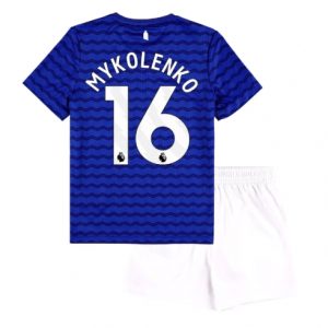 Koszulka piłkarska Everton Vitaliy Mykolenko #16 Koszulka Podstawowej dziecięce 2025-26 +Krótkie Spodenk
