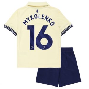 Koszulka piłkarska Everton Vitaliy Mykolenko #16 Koszulka Wyjazdowej dziecięce 2025-26 +Krótkie Spodenk