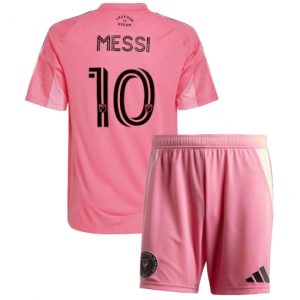 Koszulka piłkarska Inter Miami Lionel Messi #10 Koszulka Podstawowej dziecięce 2025-26 +Krótkie Spodenk