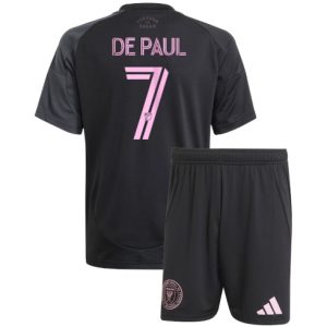 Koszulka piłkarska Inter Miami Rodrigo De Paul #7 Koszulka Wyjazdowej dziecięce 2025-26 +Krótkie Spodenk