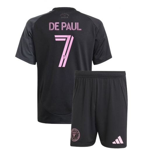 Koszulka piłkarska Inter Miami Rodrigo De Paul #7 Koszulka Wyjazdowej dziecięce 2025-26 +Krótkie Spodenk Koszulka piłkarska Inter Miami Rodrigo De Paul #7 Koszulka Wyjazdowej dziecięce 2025-26 +Krótkie Spodenk