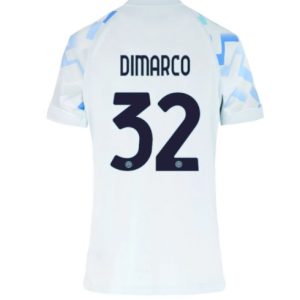 Koszulka piłkarska Inter Milan Federico Dimarco #32 Koszulka Wyjazdowej damskie 2025-26 Krótki Rękaw
