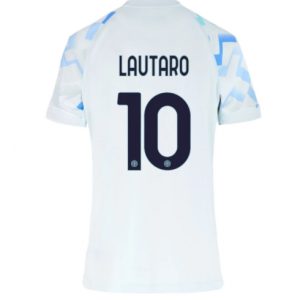 Koszulka piłkarska Inter Milan Lautaro Martinez #10 Koszulka Wyjazdowej damskie 2025-26 Krótki Rękaw
